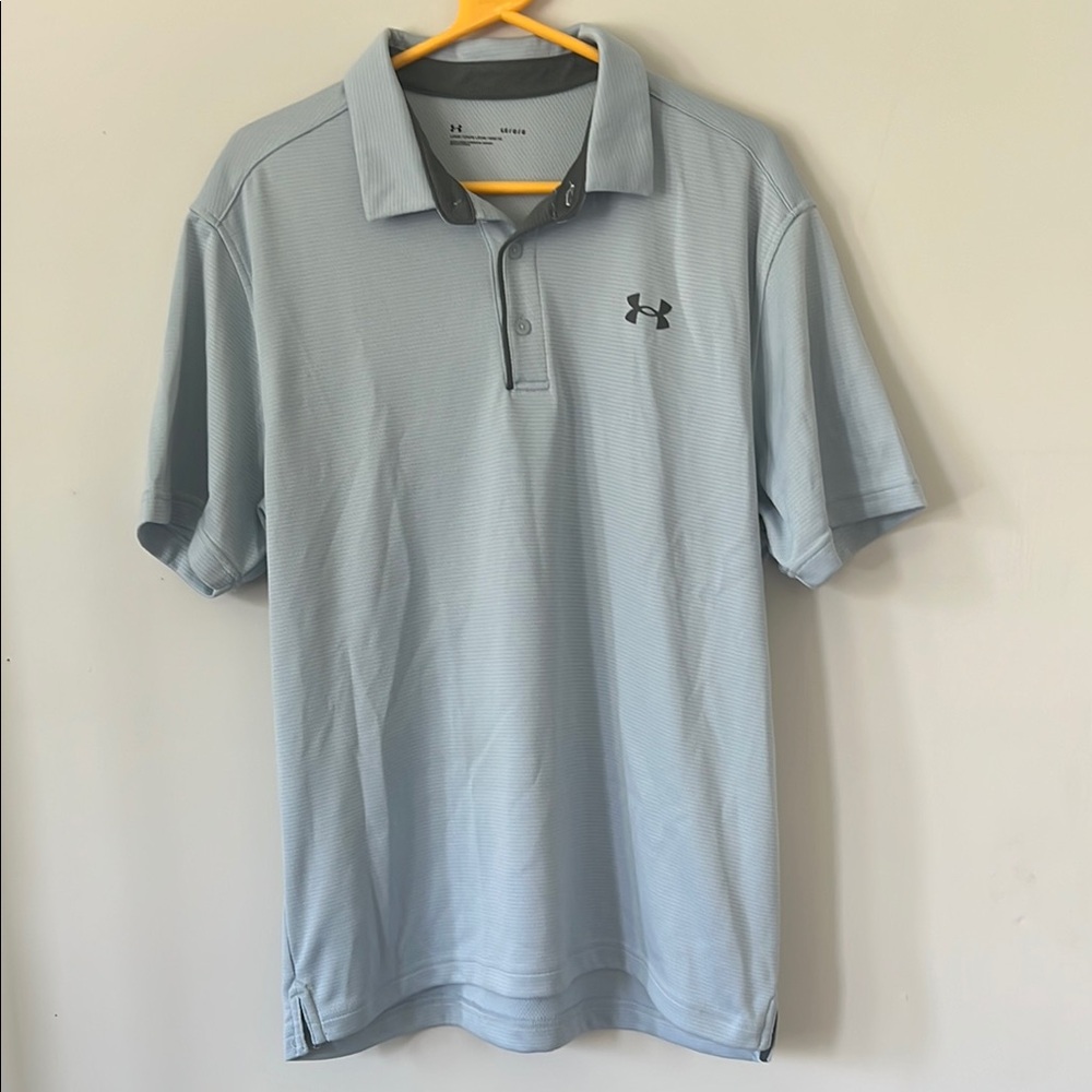 Under Armour Blue Polo Shirt Casual Short-Sleeve